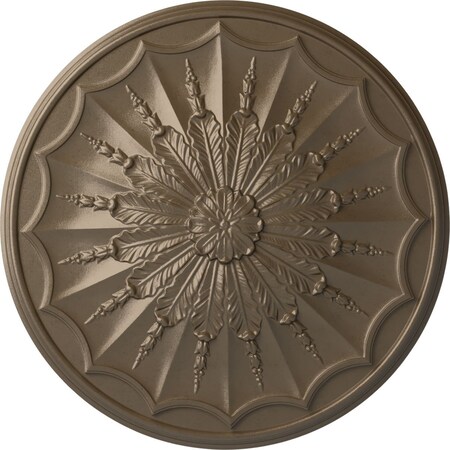 Ekena Millwork Artis Ceiling Medallion, Hand-Painted Warm Silver, 27 1/8"OD x 2 5/8"P CM27ARWSS